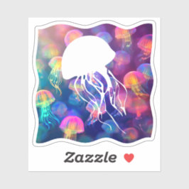 Party Like A Jellyfish Silhouette  Sticker