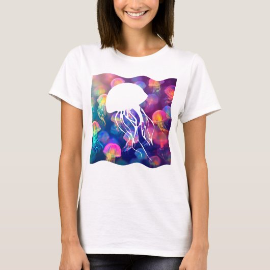 Party Like A Jellyfish Silhouette T-shirt (Voorkant)