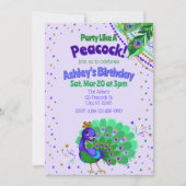 Party Like A Peacock Birthday Kaart (Voorkant)