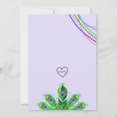 Party Like A Peacock Birthday Kaart (Achterkant)