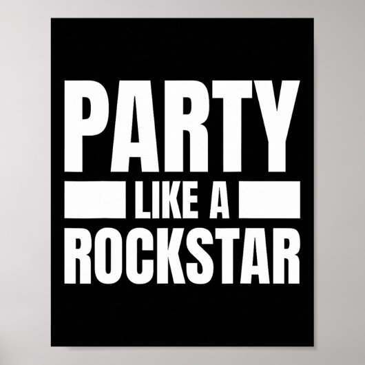 Party Like A Rockstar beroemd gemaakt door Funny M Poster (Voorkant)