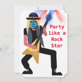 Party Like A Rockstar 🎸 Voeg je gezicht toe op de Kaart (Voorkant)