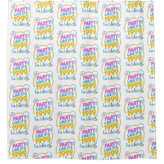 Party Like It’s 1999®™ – Neon Soundtrack Douchegordijn (Voorkant)