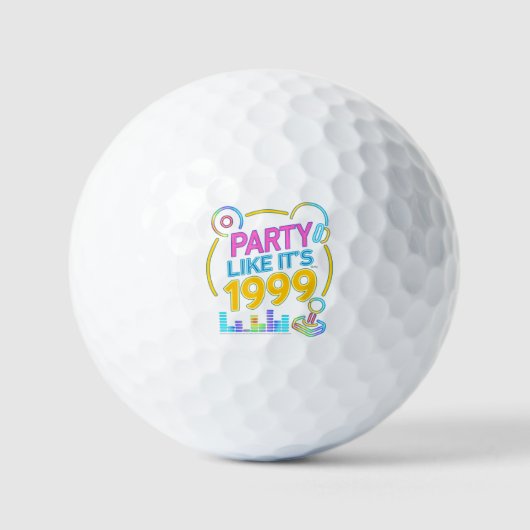 Party Like It’s 1999®™ – Neon Soundtrack Golfballen (Voorkant)