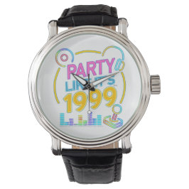 Party Like It’s 1999®™ – Neon Soundtrack Horloge