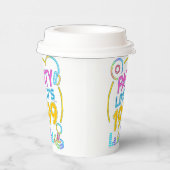 Party Like It’s 1999®™ – Neon Soundtrack Papieren Bekers (Rechts)