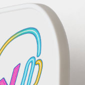 Party Like It’s 1999®™ – Neon Soundtrack Pickleball Paddle (Links Detail)