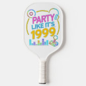 Party Like It’s 1999®™ – Neon Soundtrack Pickleball Paddle (Achterkant)