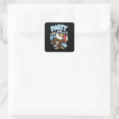 Party Like It's 1776 Vierkante Sticker (Tas)