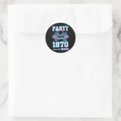 Party Like It's 1970 Disco 1970s Funky Party 70s V Ronde Sticker (Tas)