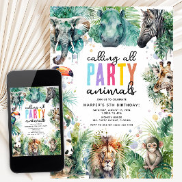 Party Like It's Your Birthday Sarfari Themed Kids Kaart