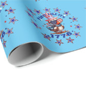 Party Like zijn 1776 American Eagle en 1776 Vlag Cadeaupapier (Rol Hoek)