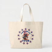 Party Like zijn 1776 American Eagle en 1776 Vlag Grote Tote Bag (Voorkant)
