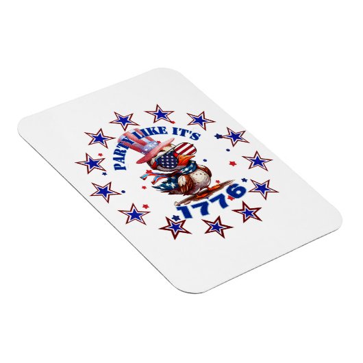 Party Like zijn 1776 American Eagle en 1776 Vlag Magneet (Rechterzijde)