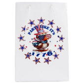 Party Like zijn 1776 American Eagle en 1776 Vlag Medium Cadeauzakje (Voorkant)