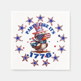 Party Like zijn 1776 American Eagle en 1776 Vlag Servet