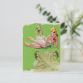 Party line PinUp Briefkaart (Staand voorkant)