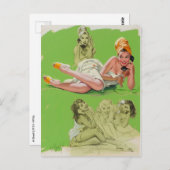 Party line PinUp Briefkaart (Voorkant / Achterkant)