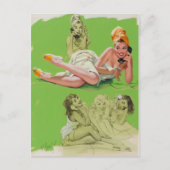 Party line PinUp Briefkaart (Voorkant)