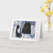 Party Line Telefoon Wenskaart Kaart (Gele Bloem)