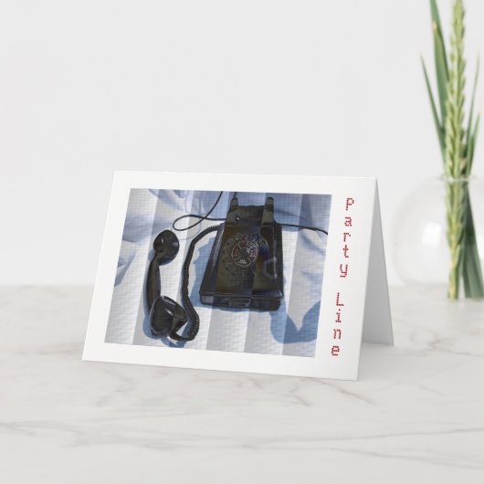 Party Line Telefoon Wenskaart Kaart (Voorkant)
