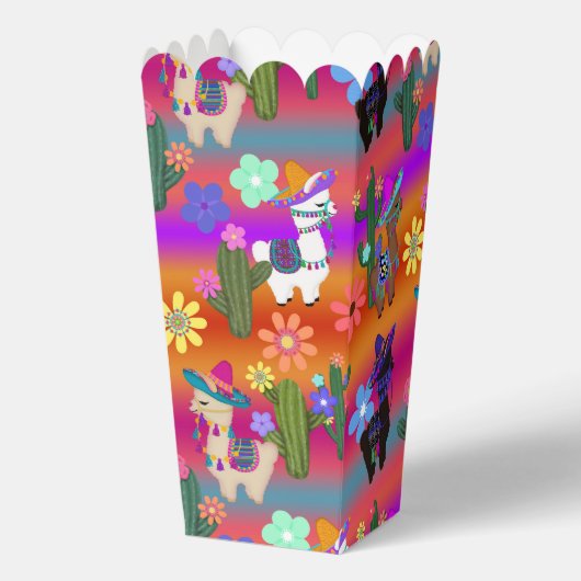 Party Llamas with Hats and Tassels Bedankdoosjes (Voorkant)