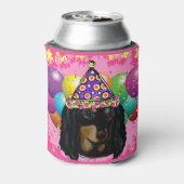 Party Long Hair Black Doxie Blikjeskoeler (Blikje Achterkant)