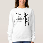 Party Lover Girly Witch Silhouette Fun Halloween Trui (Voorkant)