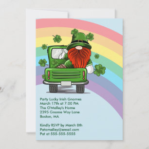 Party Lucky Irish Gnomen St Patricks Day Invite Feestdagenkaart