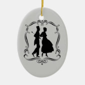 Party Man Woman Silhouette Art Ornament (Voorkant)