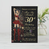 Party Meisje Verjaardag Kaart (Staand voorkant)