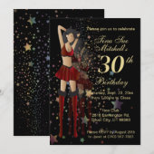 Party Meisje Verjaardag Kaart (Voorkant / Achterkant)