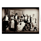 Party Meisjes  Scène Wenskaart (Voorkant Horizontaal)