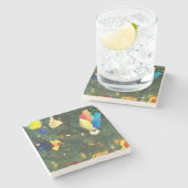 Party _Merry christmas _coaster Stenen Onderzetter (Zijkant)