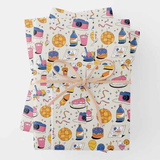 PARTY METERIAL ALL A Wrapping Paper Flat Sheet (In situ)