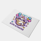 Party Mode Sloth Activated Birthday Balloon Sloth  Deurmat (Schuin)