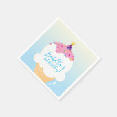 PARTY modern schattig retro ijs kegel blauw Servet (Hoek)