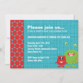 Party Monsters | Uitnodiging voor feestdag bij jon (Voorkant)