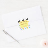 Party Multi-Color Hedendaags Afstuderen Vierkante Sticker (Envelop)
