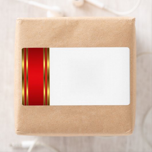 Party Naam Tag Label goud rood (Insitu)