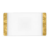 Party Naam Tag Label goud Wit (Voorkant)