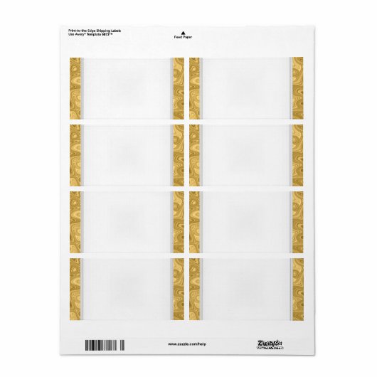 Party Naam Tag Label goud Wit (Full Sheet)