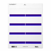 Party Name Tag Label Blauw (Full Sheet)