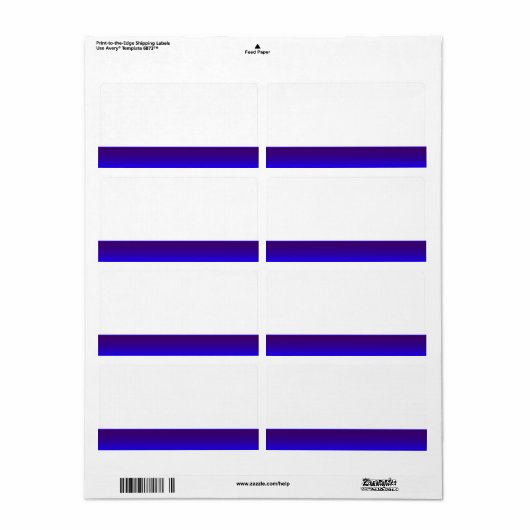 Party Name Tag Label Blauw (Full Sheet)