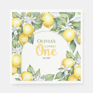 Party Napkins Lemon citrus 1e verjaardag. Servet
