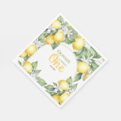 Party Napkins Lemon citrus 1e verjaardag. Servet (Hoek)