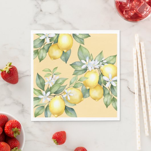 Party Napkins Lemon citrus 1e verjaardag. Servet (Insitu)