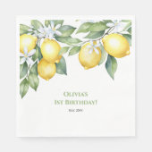 Party Napkins Lemon citrus 1e verjaardag. Servet (Voorkant)