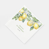Party Napkins Lemon citrus 1e verjaardag. Servet (Hoek)