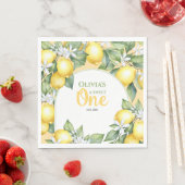 Party Napkins Lemon citrus 1e verjaardag. Servet (Insitu)